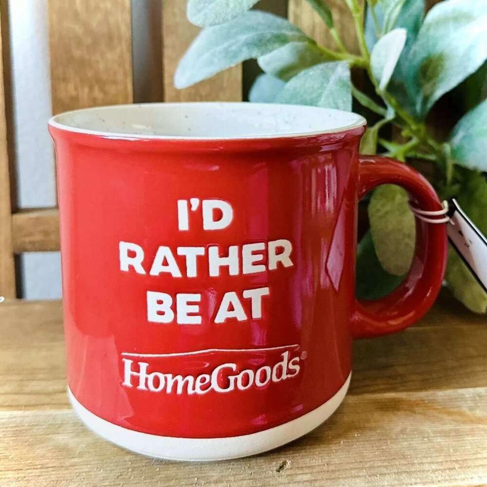 “I’d Rather Be At HomeGoods” Christmas Mug TJ Maxx Marshalls NEW with Tags